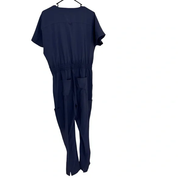 Wonderwink renew gray hospital utility Jumpsuit with Drawstring Waist M - Picture 4 of 16